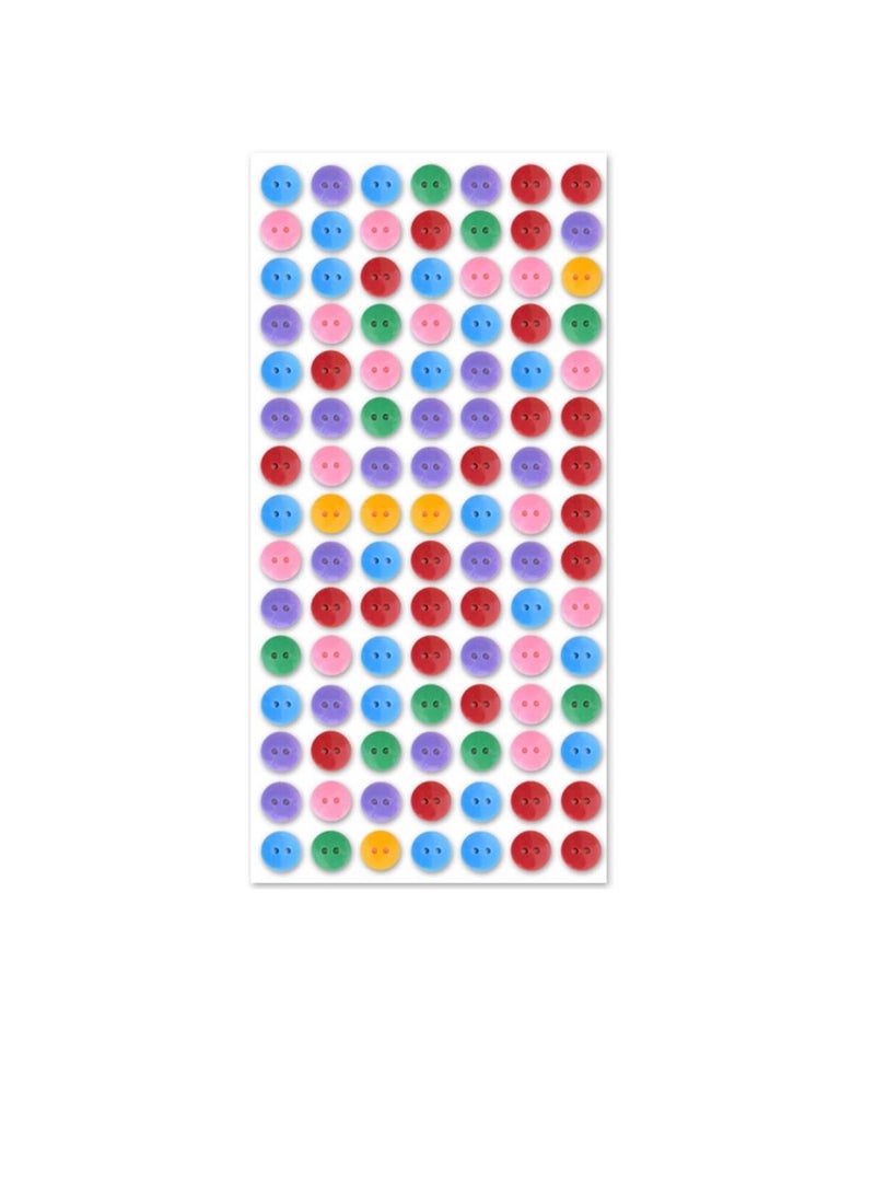 Craft Adhesive Buttons Assorted Colors Round Multi-Mix 11mm - Image 3