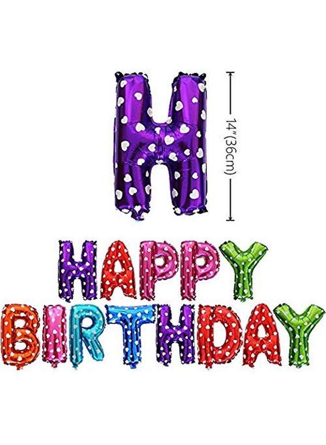 TOYXE Birthday Party Foil Balloon, Balloon Letters, 3 Pcs Small Heart Balloon , 3 Pcs Star Balloon, 21 Pcs Balloon, Multicolour - Image 2