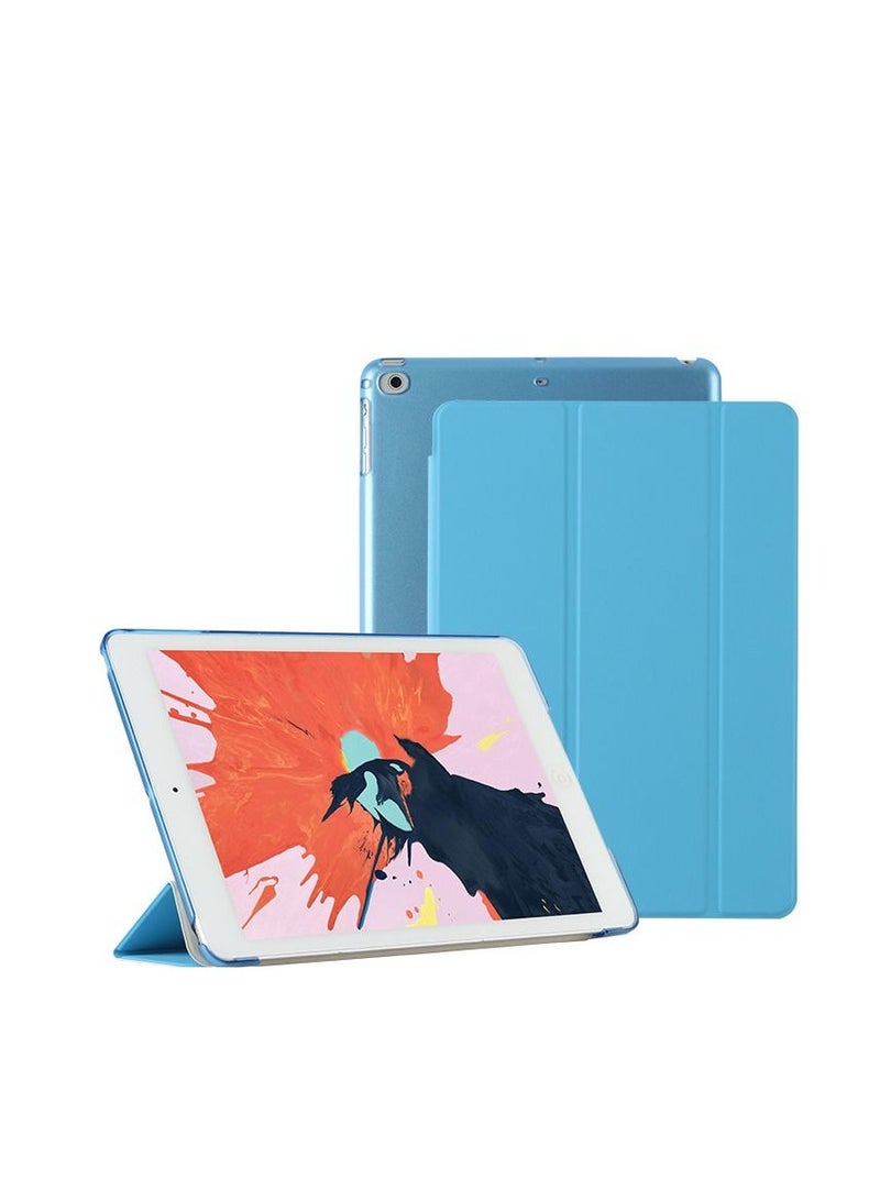 Loquat Blue iPad Three Fold Intelligent Sleep Hard Shell
