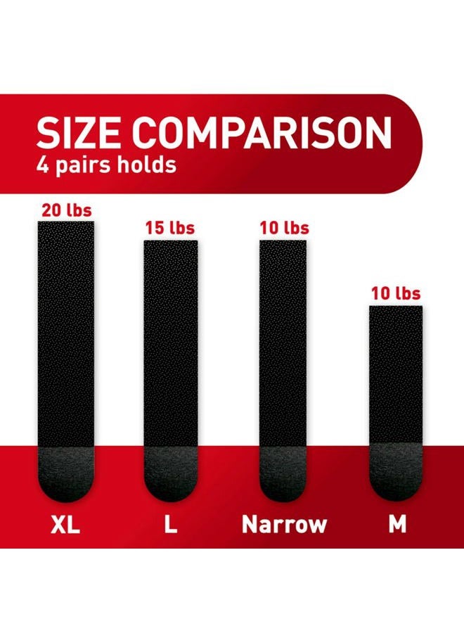 Command شرائط تعليق الصور الكبيرة، شرائط تعليق الصور بدون أضرار، شرائط تعليق على الحائط بدون أدوات للمساحات المعيشية، 14 زوجًا من الشرائط اللاصقة السوداء (28 شريطًا من Command) - Image 4