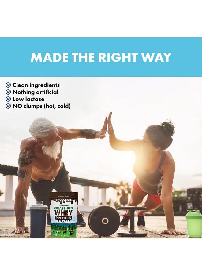 Opportuniteas Grass Fed Chocolate Whey Protein Isolate Powder - 20G Protein Powder Without Artificial Sweeteners, Hormone-Free Happy Cows, Non Gmo - 1Lb  - Image 4