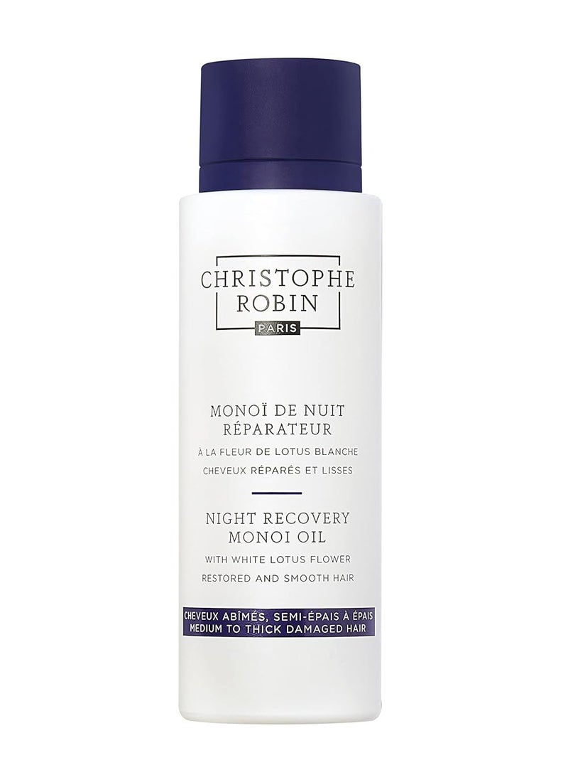 Christophe Robin Christophe Robin Night Recovery Monoi Oil With White Lotus Flower - Intense Overnight Treatment 92g  - Image 1