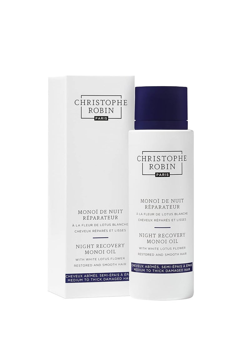 Christophe Robin Christophe Robin Night Recovery Monoi Oil With White Lotus Flower - Intense Overnight Treatment 92g  - Image 4