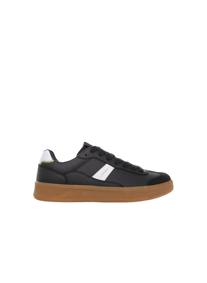 لامبرجاك Lumberjack Fofana Men’s Sneakers – Black Casual Lace-Up Shoes with Gum Sole | Comfortable Everyday Fashion Trainers