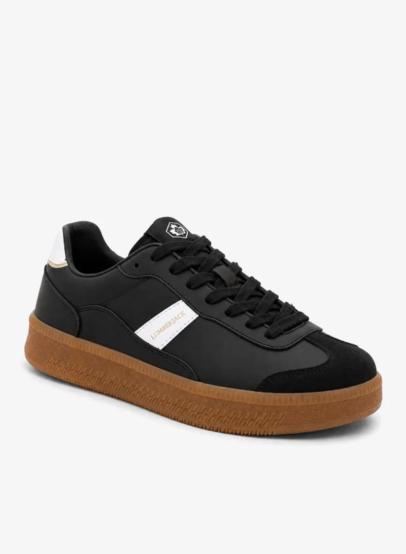 Lumberjack Lumberjack Fofana Men’s Sneakers – Black Casual Lace-Up Shoes with Gum Sole | Comfortable Everyday Fashion Trainers