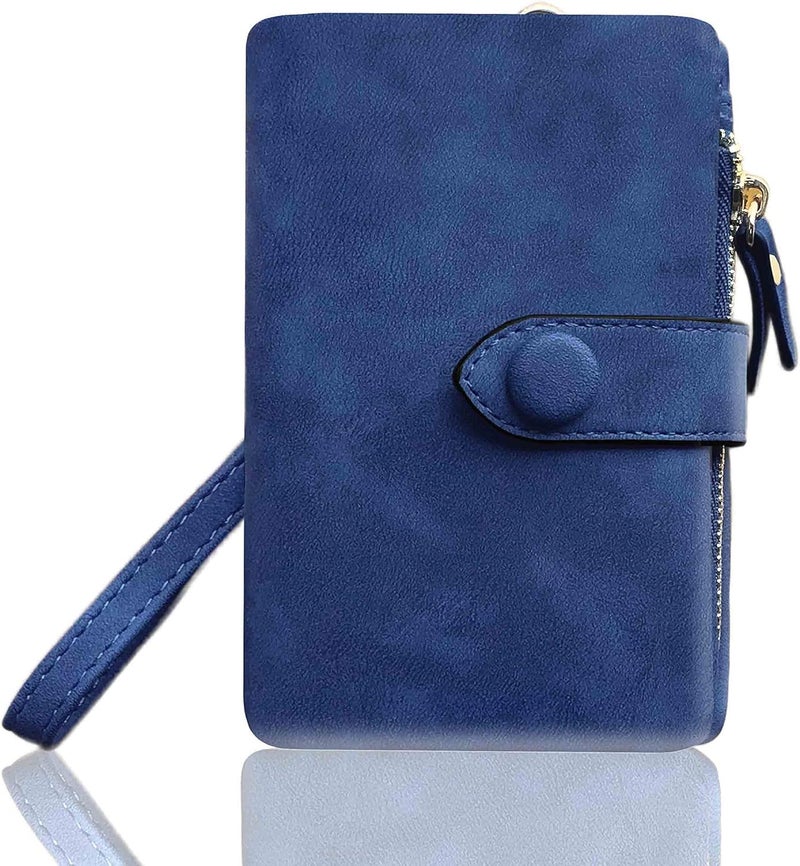 AOXONEL Women's Small Bifold Leather wallet Rfid blocking Ladies Wristlet with Card holder id window Coin Purse - Image 4