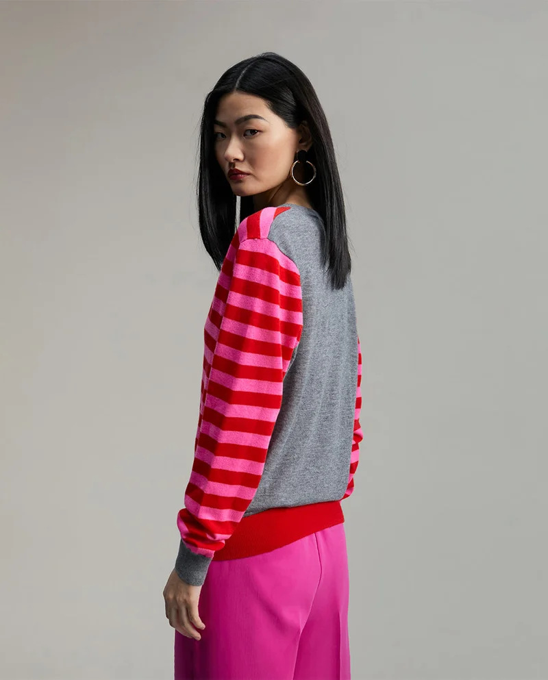 Lola Casademunt Two-tone striped sweater