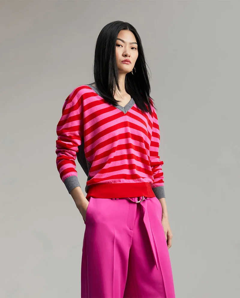 Lola Casademunt Two-tone striped sweater