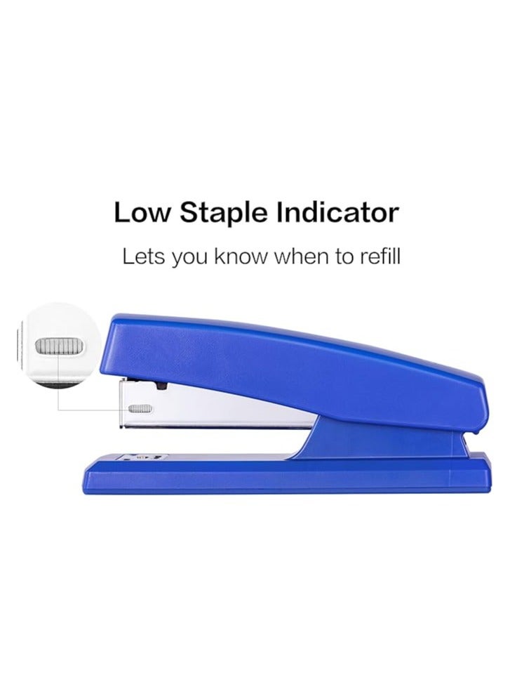 ديلي دباسة مكتب Deli مزودة بـ 640 دبوسًا وسعة 25 ورقة، باللون الأزرق - Image 2