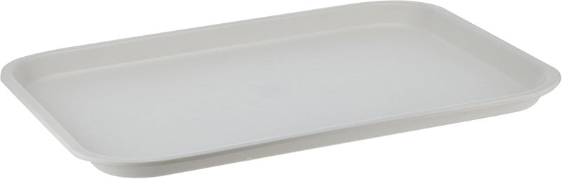 Vague Rectangular Shape Plastic Fast Food Tray, 45 cm x 35 cm Size, White - Image 1