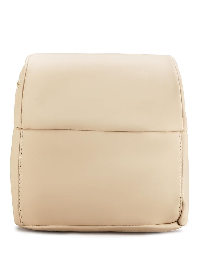 SKUGG 2025 New Artistic National Style Oxford Small Capacity Antitheft Women's Bag Generation Backpack Fashion Mini Backpack with Shoulder Strap Waterproof-Beige - Image 3