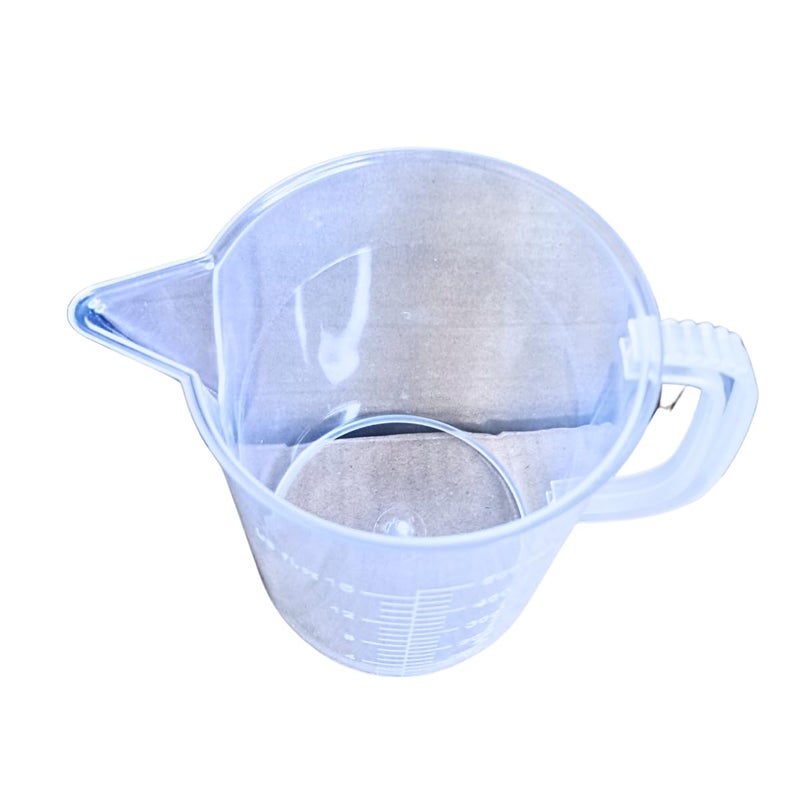 AANIJ AANIJ Plastic Transparent Measuring Jug Short form or euro design 500 ml for Measuring Solids and Liquids 500 ml Pack of 1  - Image 5