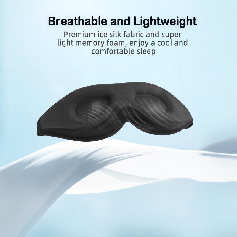 LitBear Sleep Mask for Side Sleeper Women Men, Eye Mask for Sleeping Light Blocking, 3D Contoured Cup Sleeping Mask, Soft Breathable Sleep Eye Mask with Adjustable Strap for Flight, Light Purple - Image 5