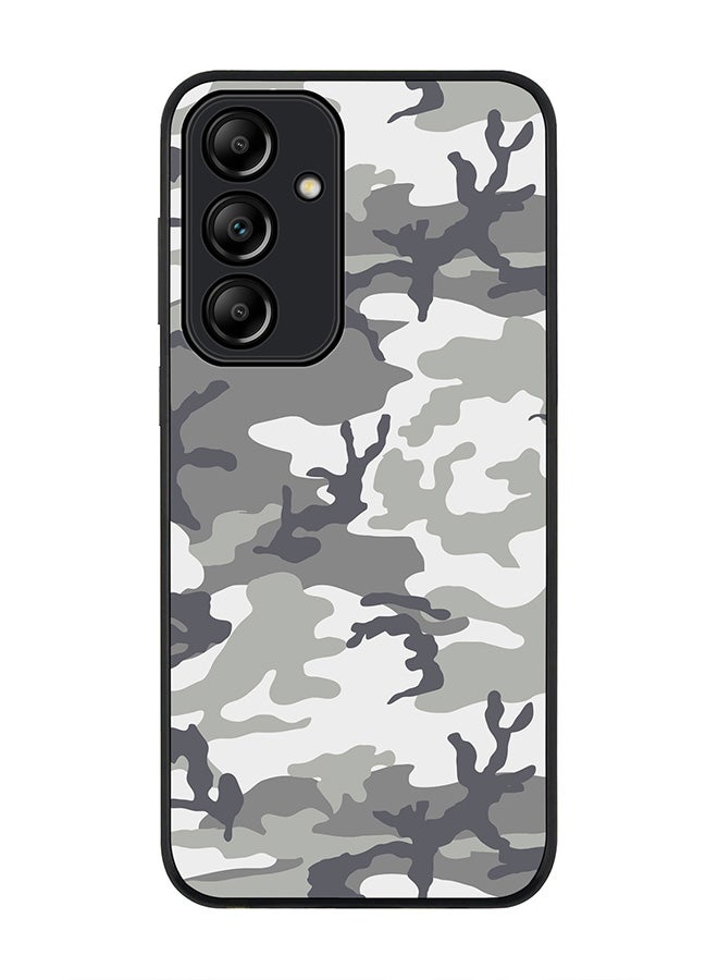 Stylizedd Rugged Black Edge Case for Samsung Galaxy A55, Slim fit Soft Case Flexible Rubber Edges Anti Drop TPU Gel Thin Cover -  Artic Camo - Image 1
