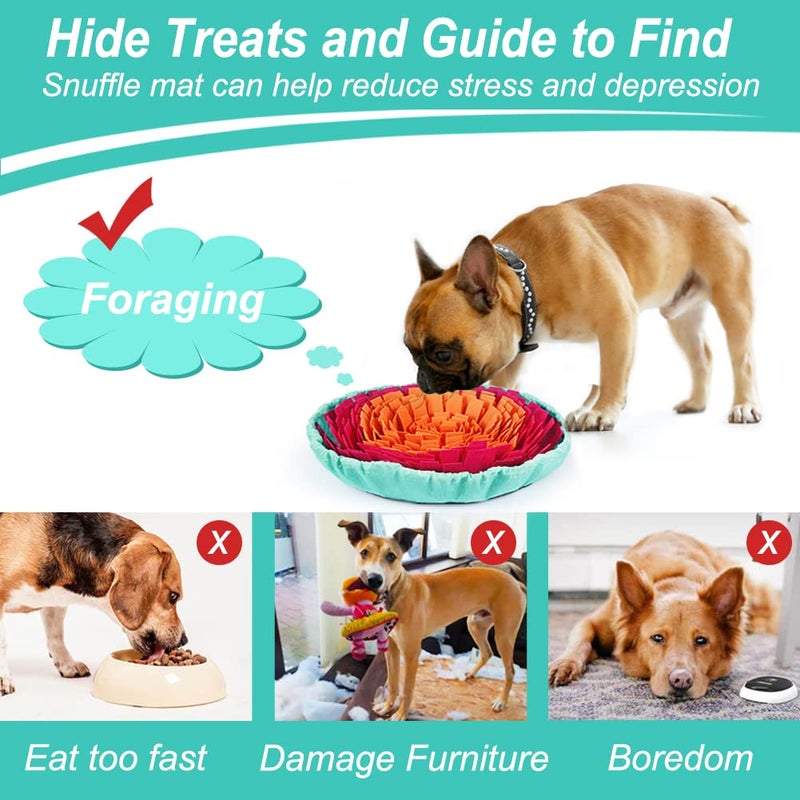 Vivifying Snuffle Mat for Dogs, Interactive Sniff Mat for Slow Eating and Keep Busy, Adjustable Dog Digging Toys Encourages Natural Foraging Skills and Mental Stimulation - Image 2