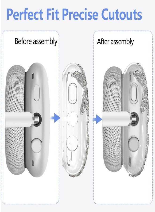 TYSORETY Silicone Case Cover for AirPods Max Headphones (Clear White(Star)) - Image 3