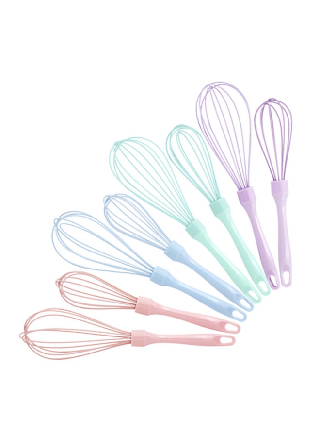 10 Inch Manual Transparent Handle Egg Beater Plastic Handle Cream Mixer 12 Inch 5 Wire Silicone Egg Beater-Color:10inch Transparent Handle (random Color)  - Image 2
