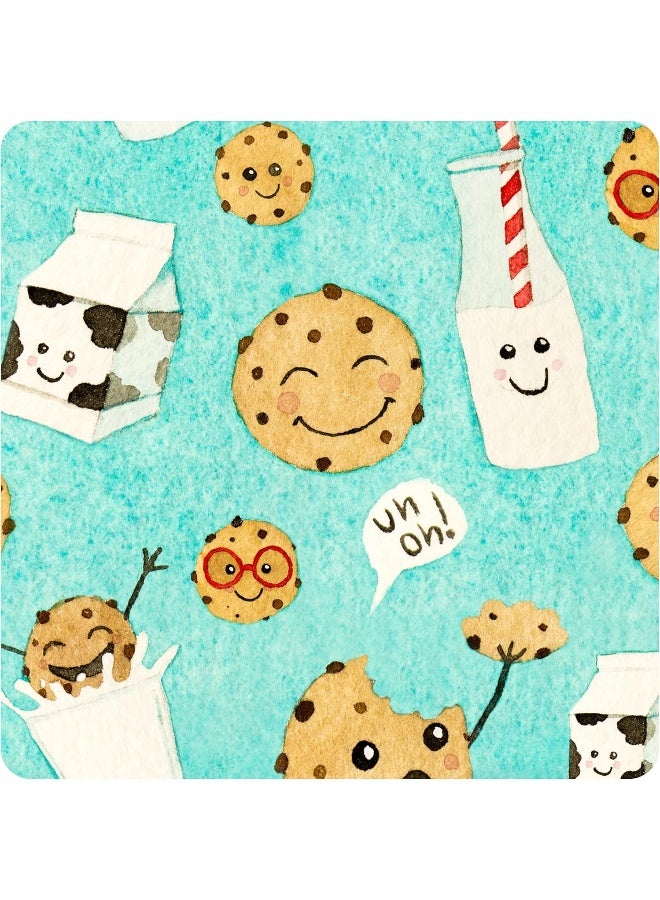 BapronBaby Cookies & Milk Splash Mat - Waterproof Catch-All for Floor, Table, or High Chairs - Machine Washable - 45" x 45" - Image 4