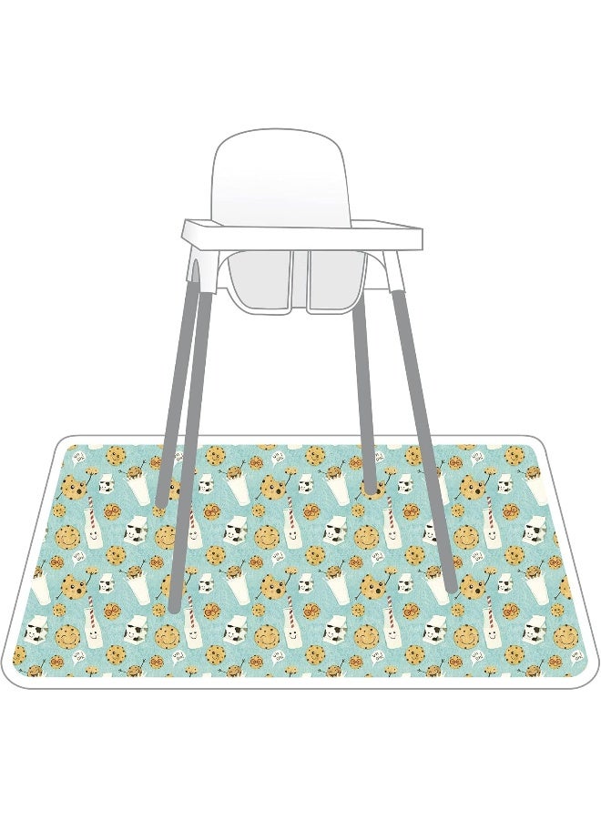 BapronBaby Cookies & Milk Splash Mat - Waterproof Catch-All for Floor, Table, or High Chairs - Machine Washable - 45" x 45" - Image 3