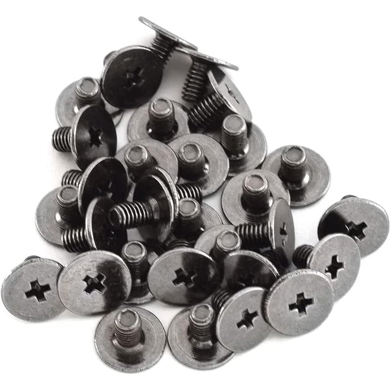 Aifeier ET 30 PCS Screwback Screw Rivet Stud Black Round Head Nail with Pull Ring DIY Accessory Nail for Leather Craft, Clothes, Bags,Hats, Belts etc. - Image 5
