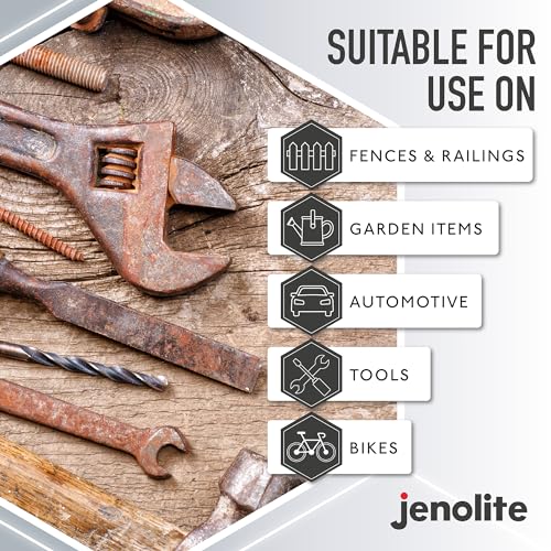 JENOLITE سائل إزالة الصدأ الأصلي من جينوليت - علاج صدأ بقوة صناعية - يزيل الصدأ حتى المعدن العاري - 1.32 جالون (5 لترات) - Image 4