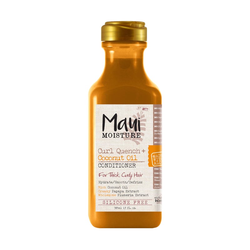 Maui Moisture Curl Quench + Coconut Oil Curl-Defining Anti-Frizz Conditioner to Hydrate and Detangle Tight Curly Hair, Softening Conditioner, Vegan, Silicone & Paraben-Free, 13 fl oz - Image 1