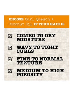 MAUI MOISTURE Maui Moisture Curl Quench + Coconut Oil Curl-Defining Anti-Frizz Conditioner to Hydrate and Detangle Tight Curly Hair, Softening Conditioner, Vegan, Silicone & Paraben-Free, 13 fl oz  - Image 2