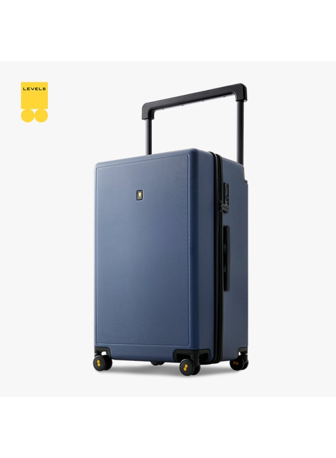 Level8 26-inch Wide Pull Rod Suitcase For Men And Women With Password, Large Capacity, 360° Rotating Wheels, Pc Pull Rod Suitcase For Travelers, Blue - Image 1