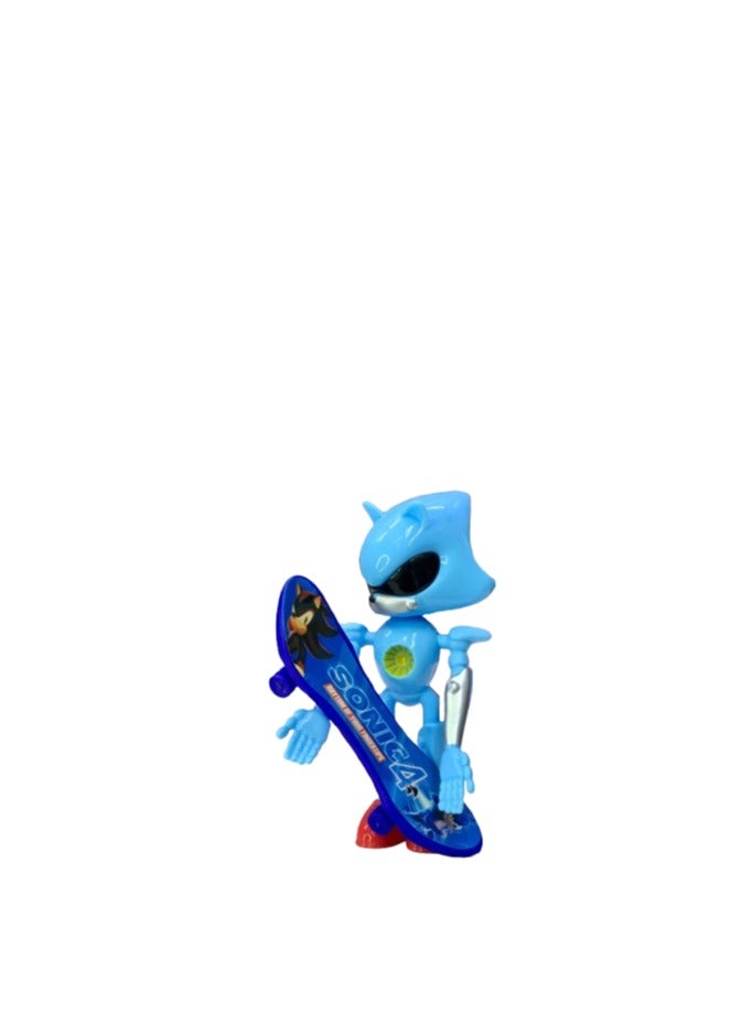 Vigor, the blue robotic skateboarding character with a skateboard - a futuristic design for kids - Image 2