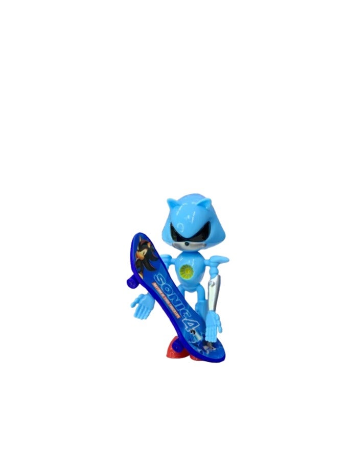 Vigor, the blue robotic skateboarding character with a skateboard - a futuristic design for kids - Image 1