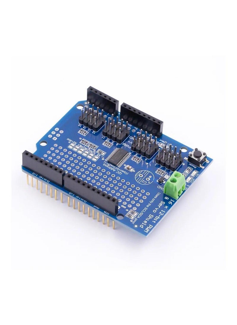 PCA9685 16 Channel Servo Driver Shield 12-bit PWM I2C Controlled for Arduino UNO