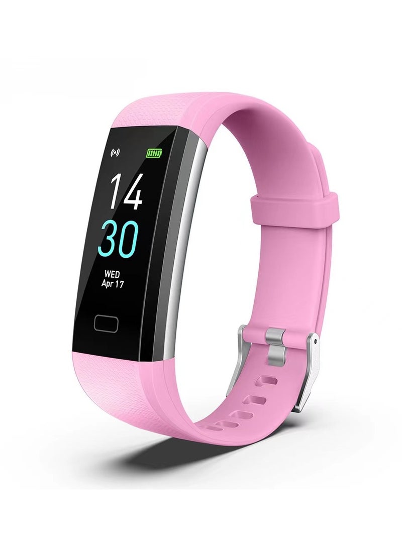 Smart Band S5 Sport Smart Watch Multilanguage Heart Rate Monitor Waterproof Fitness Bracelet Watches(Pink) - Image 1