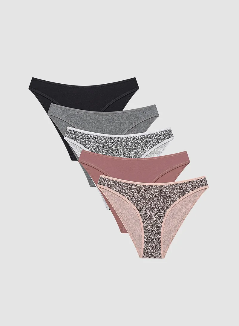 Ditsy Slip Panties - Pack Of 5
