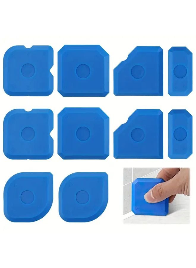 10pcs Blue Caulking Tool Kit 23 Shapes Reusable Sealant Finishing Tool For Kitchen Bathroom - Image 2