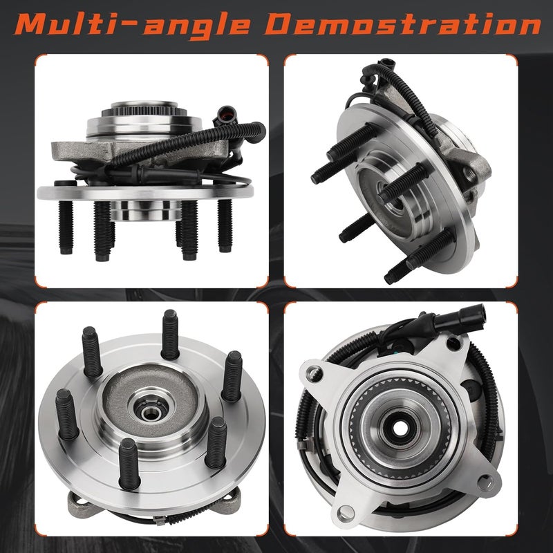DRIVESTAR 515046 Front 6 Lug Wheel Hub & Bearing Assembly for F-150 Heritage 2004-2005, 4x4 4WD, w/ABS (Pair) - Image 5