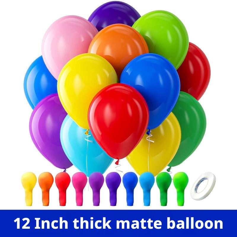 بالونات لاتكس سميكة 12 بوصة 2.8 غرام 50 قطعة مع شريط، ديكور بلون صديق للحفلات - Image 1