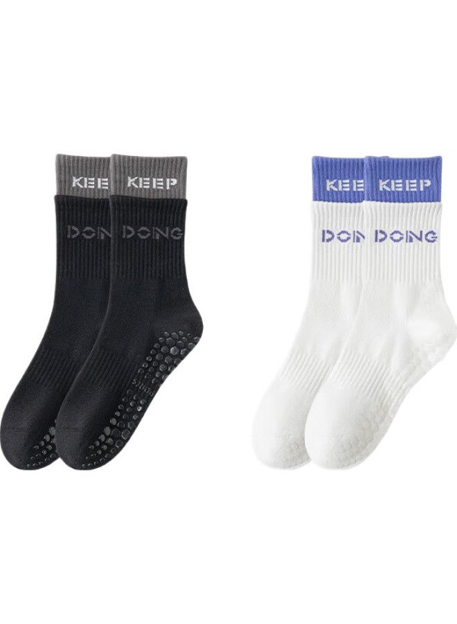 Liberal Yoga Socks For Women, 2 Pairs, Dance Fitness Pilates Anti-Slip Professional Sports Socks, Mid-Length, Spring And Summer - Image 2