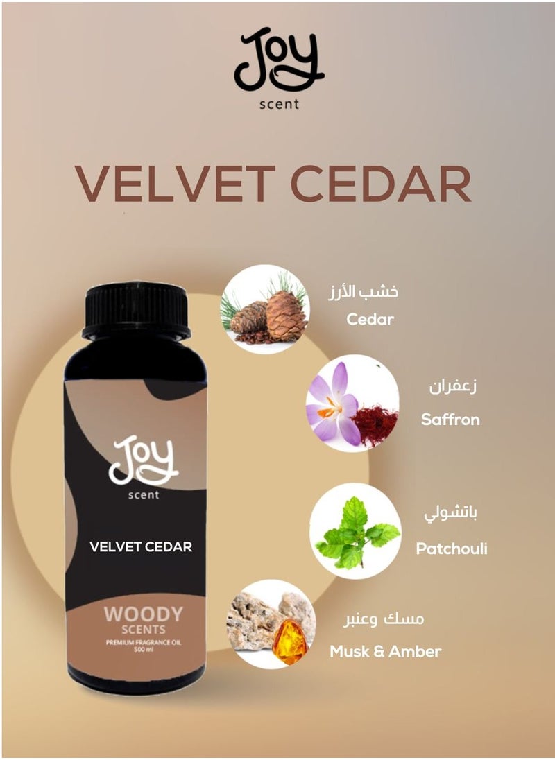 VELVET CEDAR fragrance oil bottle 100 ml