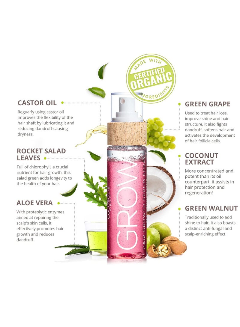 COCOSOLIS GROW Hair Growth Serum Spray - Hair Serum for Thick and Vibrant Hair - Hair Growth Vitamins to Repair Damaged Hair, Reducing Hair Loss, Faster Hair Growth - Hair Treatment for All Hair Type - Image 2