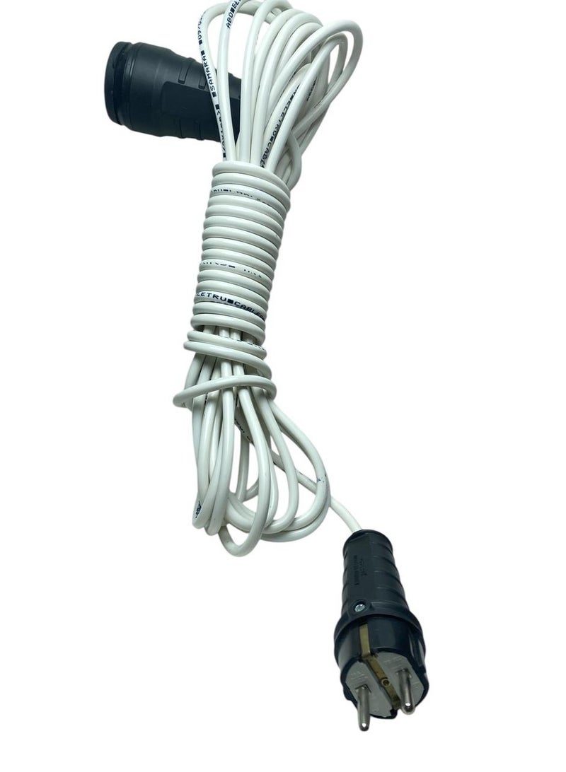 NE-AD 10-meter extension cable, male + female, Turkish, 16 amp, with a water-resistant rubber plug that can withstand all medium loads such as (fans, stoves, chargers, computers, TVs, etc.)  - Image 1