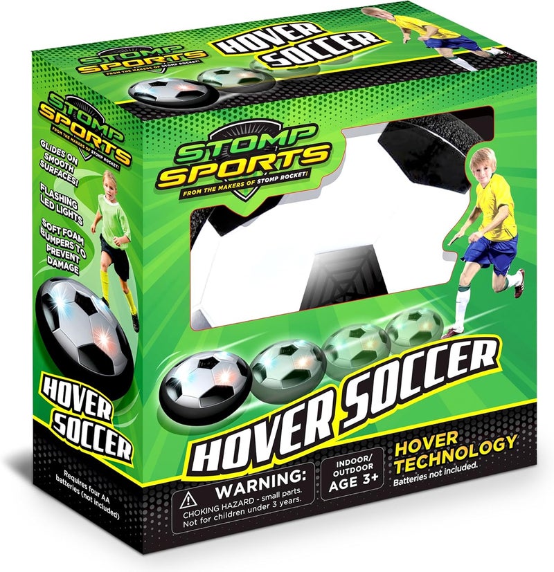 Stomp Rocket Hover Soccer from The Makers of – LED Lights and Padded Bumpers Indoor Air Soccer Toy for Boys Girls Ages 3 4 5 6 7 8 + Fun Games - Image 1