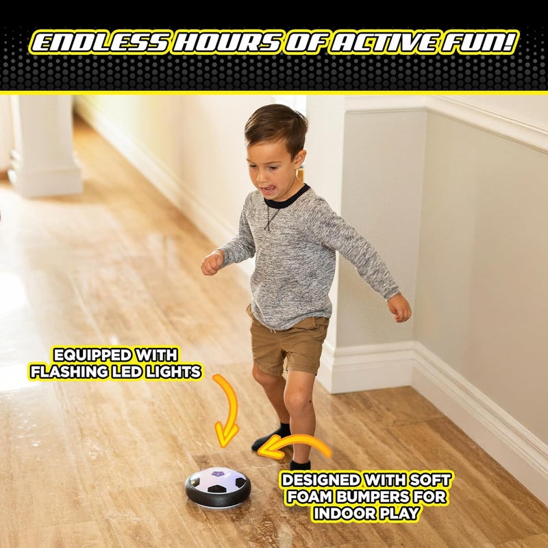 Stomp Rocket Hover Soccer from The Makers of – LED Lights and Padded Bumpers Indoor Air Soccer Toy for Boys Girls Ages 3 4 5 6 7 8 + Fun Games - Image 4
