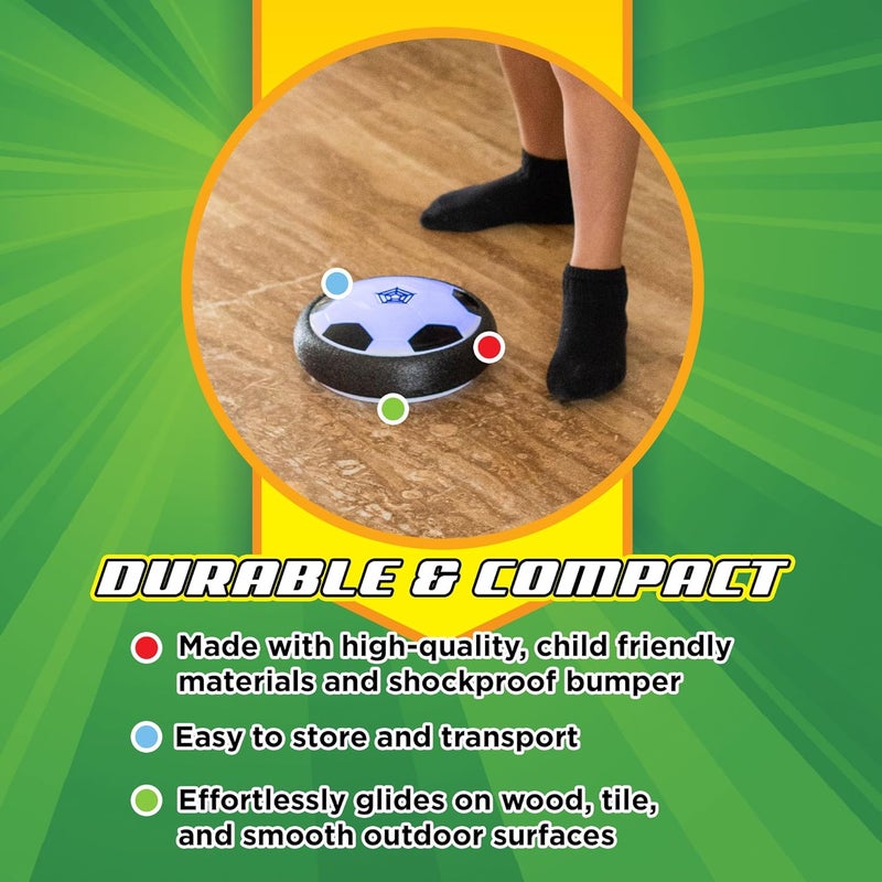 Stomp Rocket Hover Soccer from The Makers of – LED Lights and Padded Bumpers Indoor Air Soccer Toy for Boys Girls Ages 3 4 5 6 7 8 + Fun Games - Image 5