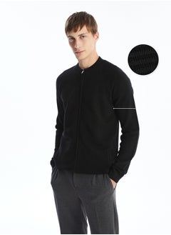 LC WAIKIKI Standard Fit Turtle Neck Men's Tricot Cardigan  - Image 1