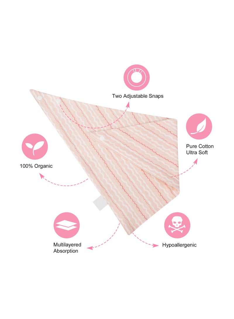 SOLARAE Baby Bandana Dribble Bibs, Stylish Triangle Drooling Bibs for Boys and Girls, 100% Cotton Baby Bibs for Newborn and Toddlers, Soft and Absorbent Bibs with Adjustable Snaps(set of 5) - Image 4