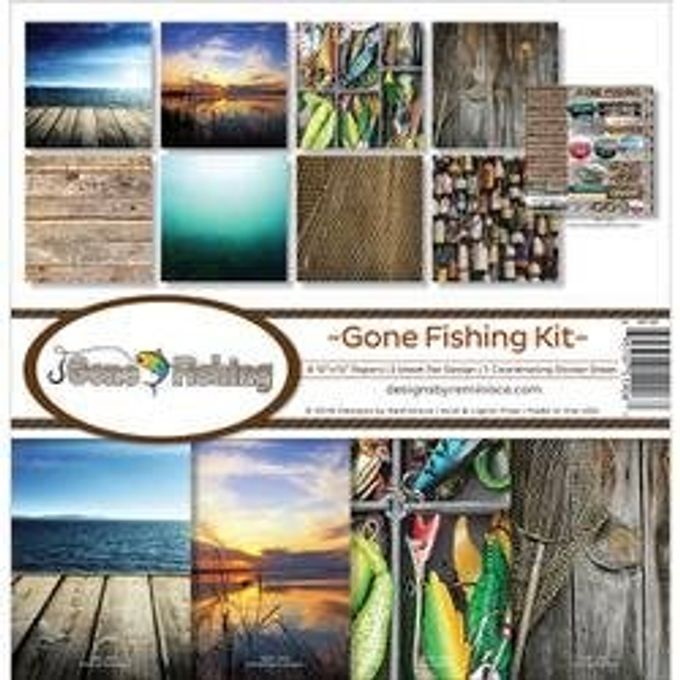 Reminisce Scrapbook Gone Fishing Collection Kit, Multicolor - Image 2