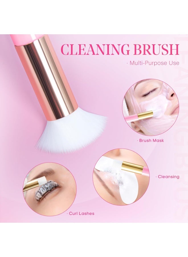 Lash shampoo for Eyelash Extension, 60Ml Eyelash Shampoo Kit with Lash Wash Brushes Gentle Lash Extension Cleanser for Professional Salon and Home Eyelash Care - Image 5