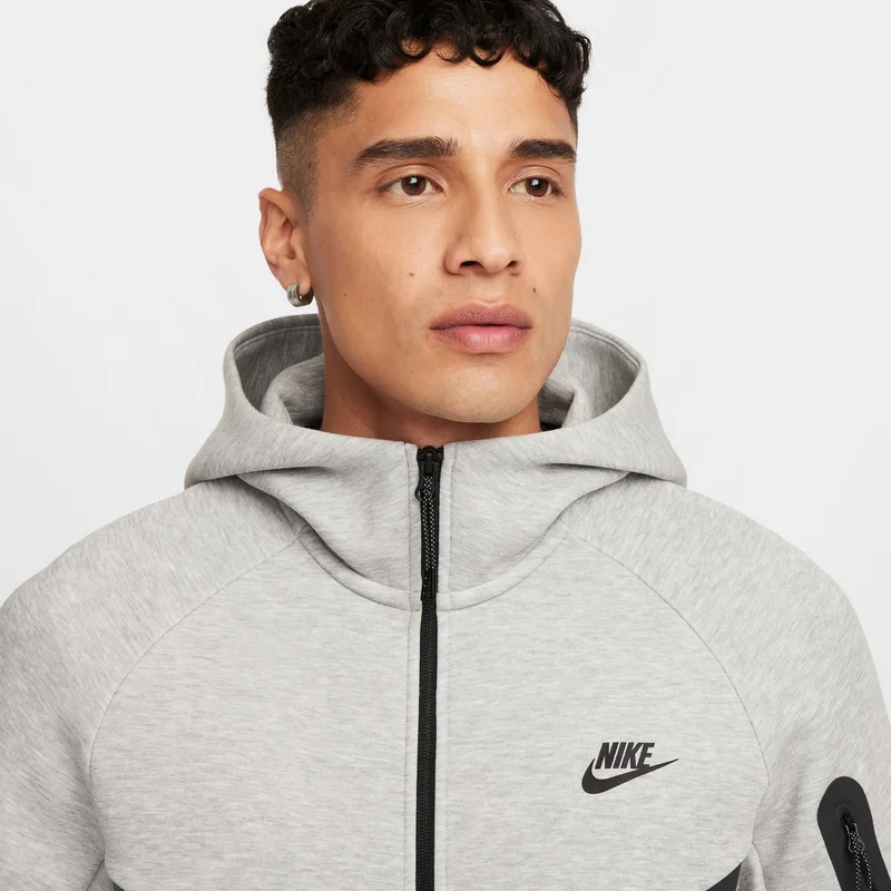 Nike Grey Men's Tech Full-Zip Windrunner Hoodie for Men | Best Price UAE