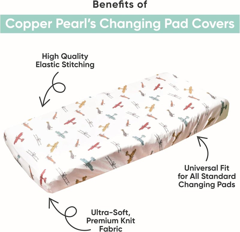 Copper Pearl Premium Knit Diaper Changing Pad Cover - Everest - Image 2