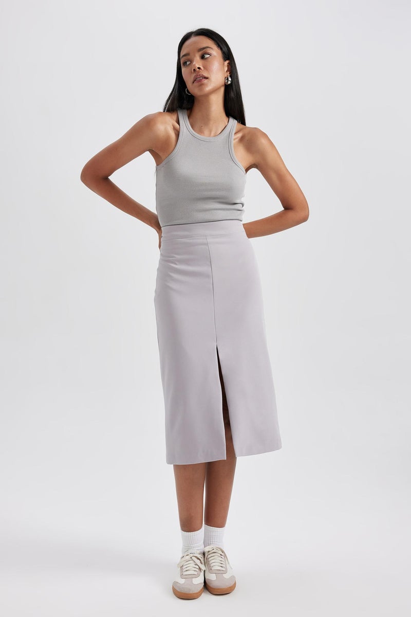 DeFacto Woman Pencil Skirt Lined Normal Waist Midi Skirt  - Image 4